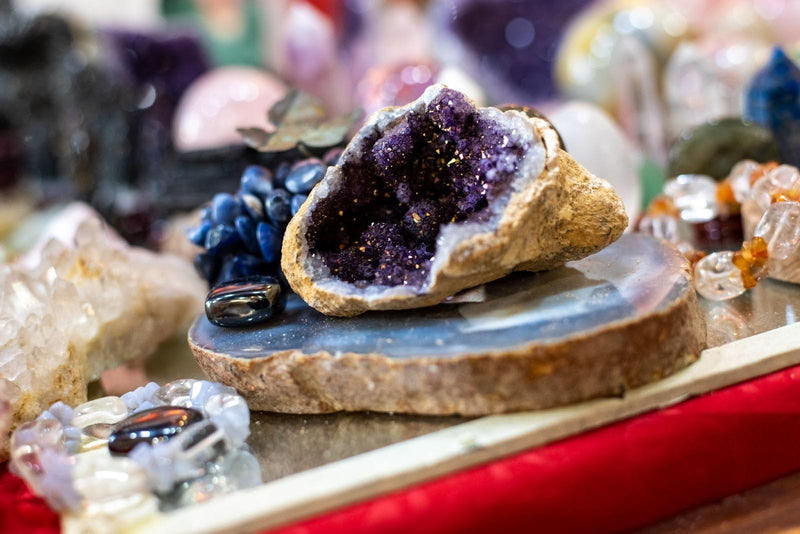 Shop Stunning Goethite Amethyst Geodes and Dark Purple Crystals Online - E2D Crystals & Minerals