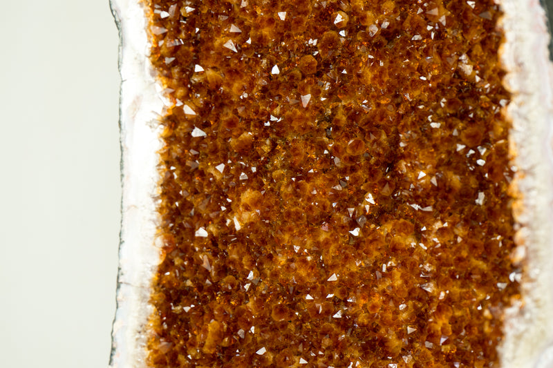 Citrin-Kathedralgeode, AAA-Qualität, tieforangefarbener Cognac-Citrin