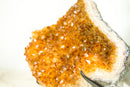 Natural Citrine Crystal Cluster with Sparkly Orange Citrine Druzy