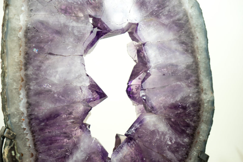 Super-Quality Amethyst Portal with Large Deep Purple Amethyst Druzy - Dual-Sided