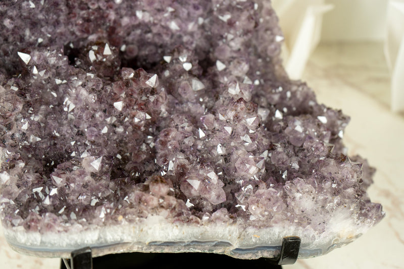 Amethyst Stalactite Cluster Specimen Included with Cacoxenite Goethite