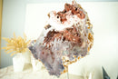 AAA-Grade Pink Amethyst Geode with Pink and Red Sugar-Druzy Stalactites - E2D Crystals & Minerals