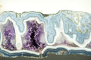 Rare Natural Blue Lace Agate Geode with Purple Amethyst