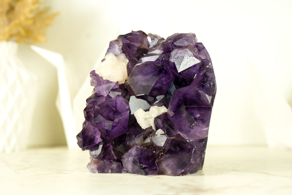 Natural Amethyst Cluster, with Large, AAA, Grape Jelly Purple Amethyst Points