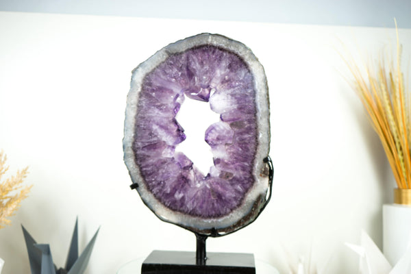 Super-Quality Amethyst Portal with Large Deep Purple Amethyst Druzy - Dual-Sided