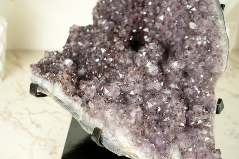 Amethyst Stalactite Cluster Specimen Included with Cacoxenite Goethite