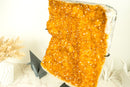 Large Citrine Cluster with Dazzling Golden Orange Citrine Druzy