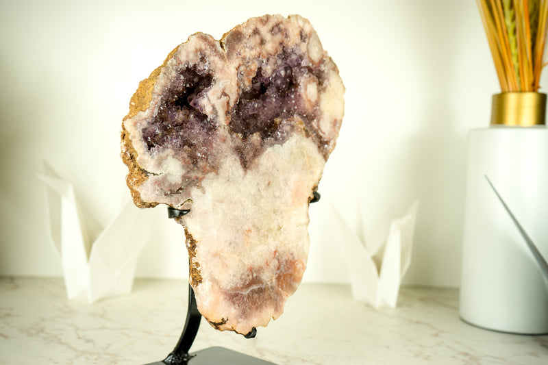 Pink Amethyst Geode with Sparkly Lavender Rose Amethyst Druzy - E2D Crystals & Minerals