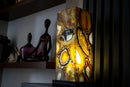 Natural Agate Floor or Table Lamp, Handmade in Brazil - Large (24x6x6")