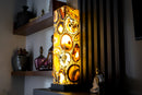32 Inches Tall Natural Agate Floor Lamp, Handmade in Brazil - Large (32x8x8")