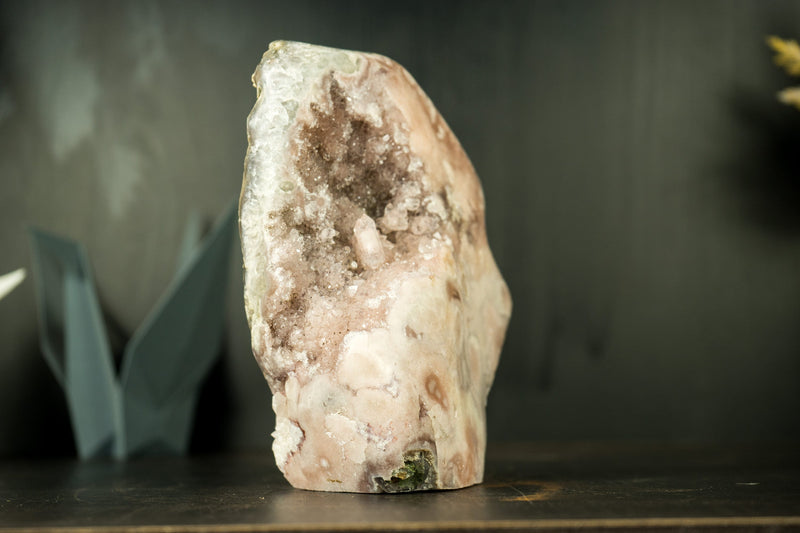 Small Pink Amethyst Geode with Natural Sparkly Pink Amethyst Druzy, Self Standing - 2.5 Kg - 5.4 lb