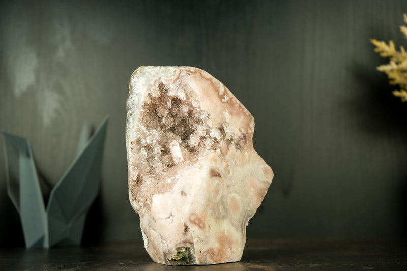 Small Pink Amethyst Geode with Natural Sparkly Pink Amethyst Druzy, Self Standing - 2.5 Kg - 5.4 lb