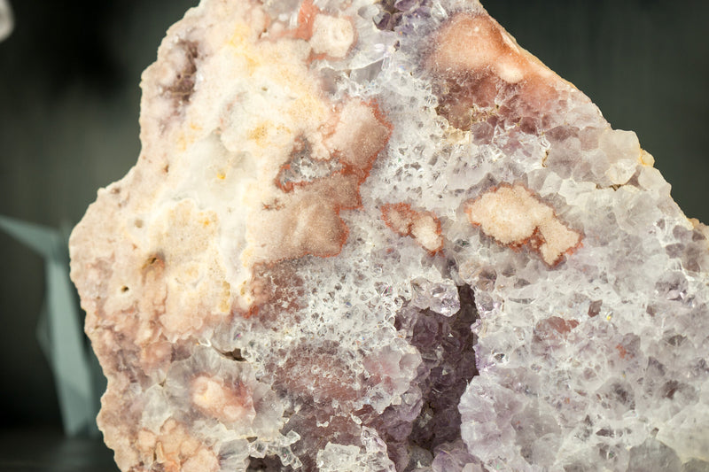 Self Standing Pink and Purple Amethyst Geode Slab, Natural, Untreated, Ethical - High Quality -