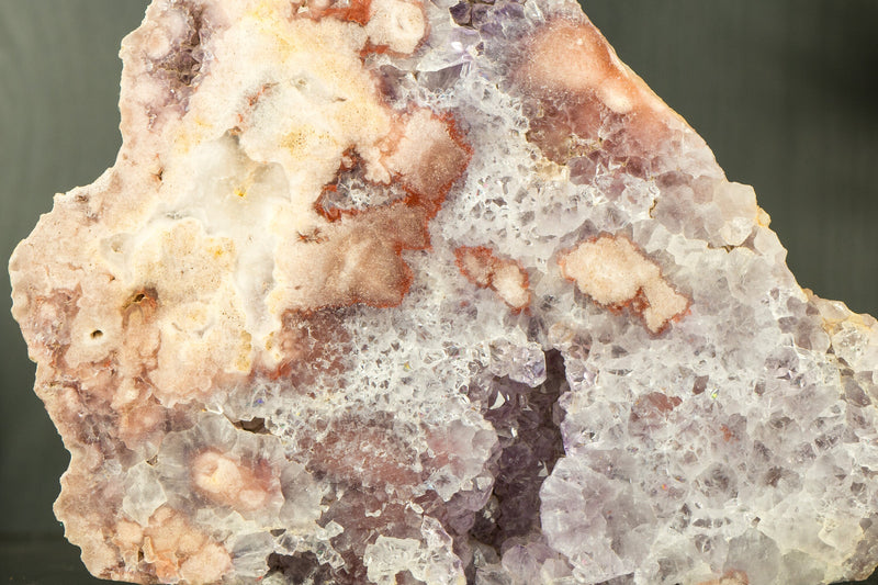 Self Standing Pink and Purple Amethyst Geode Slab, Natural, Untreated, Ethical - High Quality -