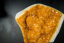 Goldener orangefarbener Galaxy-Citrin-Cluster mit glänzendem Citrin-Kristall-Drusen und Blütenrosetten – 16,5 Zoll – 13,1 Pfund