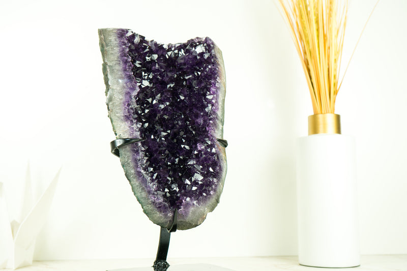 High-Grade Amethyst Cluster with AAA Grape-Jelly Amethyst Druzy, Dark Saturated Purple - 5.9 Kg - 13.0 lb