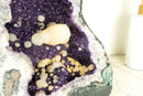 Gorgeous Uruguayan Amethyst Geode with Rare Calcite and Sparkly Purple Amethyst Druzy Large Size: 83 lb. - 38 Kg