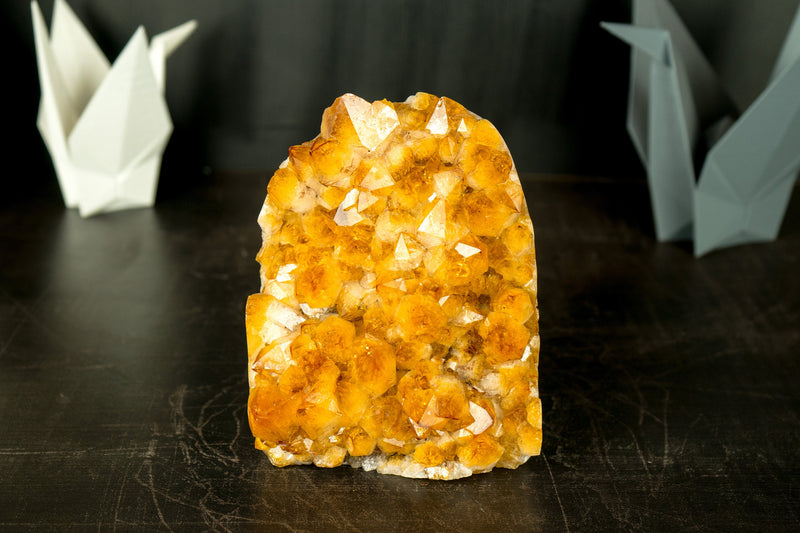 Small High-Grade Citrine Cluster with Golden Yellow Citrine Druzy
