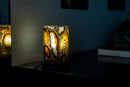 Natural Agate Desk, Side Lamp Handmade in Brazil - Small (8x4x4")