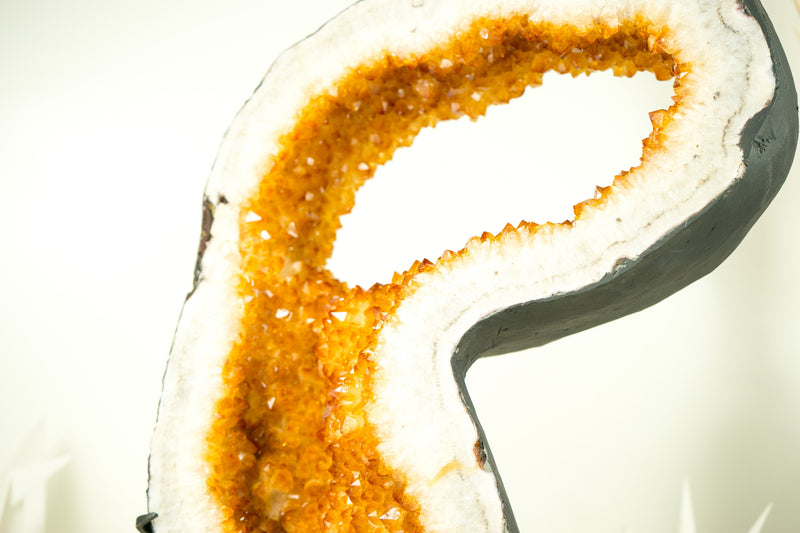 Sparkling Golden Orange Citrine Geode Portal - E2D Crystals & Minerals