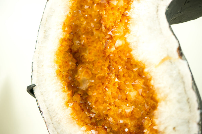 Sparkling Golden Orange Citrine Geode Portal - E2D Crystals & Minerals