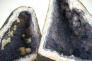 Rare Blue Lace Agate Geode with Lavender Galaxy Amethyst Druzy