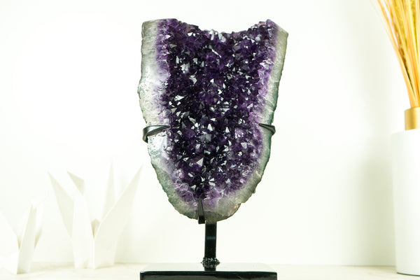 High-Grade Amethyst Cluster with AAA Grape-Jelly Amethyst Druzy, Dark Saturated Purple - 5.9 Kg - 13.0 lb