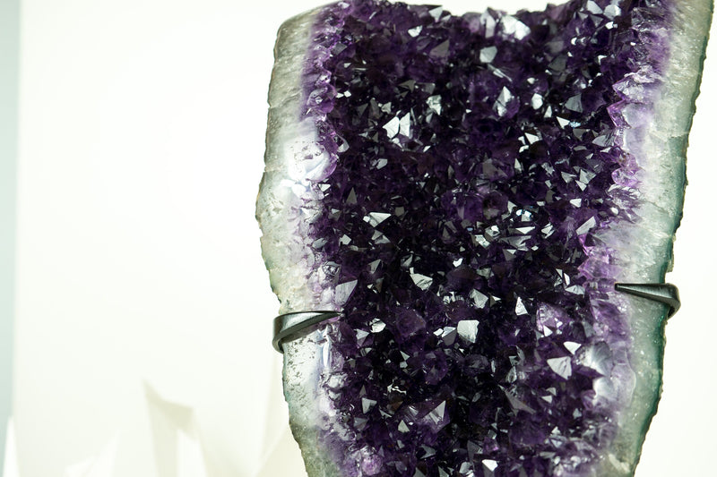 Hochwertiger Amethyst-Cluster mit AAA-Traubengelee-Amethyst-Drusen, dunkles gesättigtes Lila – 5,9 kg – 13,0 lb