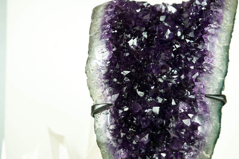 High-Grade Amethyst Cluster with AAA Grape-Jelly Amethyst Druzy, Dark Saturated Purple - 5.9 Kg - 13.0 lb