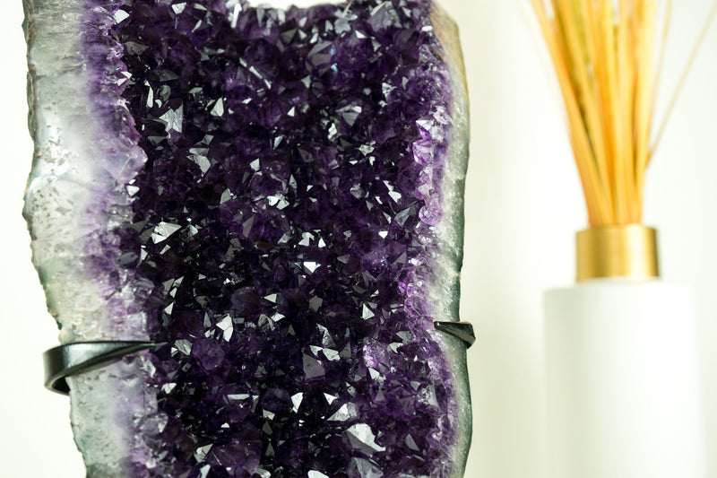 Hochwertiger Amethyst-Cluster mit AAA-Traubengelee-Amethyst-Drusen, dunkles gesättigtes Lila – 5,9 kg – 13,0 lb