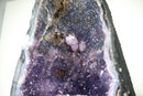 Natürliche Amethyst-Geode mit blauer Galaxie-Amethyst- und Spitzenachat-Matrix