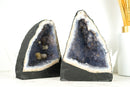 Rare Blue Lace Agate Geode with Lavender Galaxy Amethyst Druzy
