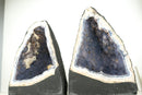 Rare Blue Lace Agate Geode with Lavender Galaxy Amethyst Druzy