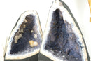 Rare Blue Lace Agate Geode with Lavender Galaxy Amethyst Druzy