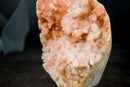 Spectacular Pink Amethyst Geode, Self-Standing with Rare Natural Rose Amethyst Druzy
