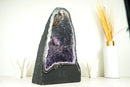 Natürliche Amethyst-Geode mit blauer Galaxie-Amethyst- und Spitzenachat-Matrix