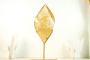 High-Grade Natural Citrine Flame Sculpture on Stand