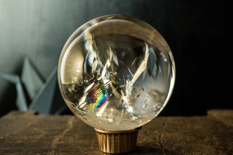 AAA Natural Water Clear Quartz Sphere, Quartz Ball, 97%+ Flawless - from Diamantina