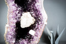 Spectacular Amethyst Geode with Large Dark Purple Amethyst and Gallery Calcite Flower, Statement Amethyst - 22.6 Kg - 50 lb - E2D Crystals & Minerals