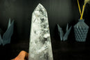 Natural Clear Quartz Obelisk Tower with High-Grade Clear Crystal, Large, Highly Energetic from Diamantina, Brazil
