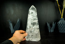 Natural Clear Quartz Obelisk Tower with High-Grade Clear Crystal, Large, Highly Energetic from Diamantina, Brazil