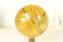 AAA Natural Citrine Hand Carved Sphere, Genuine Real Golden Honey Citrine, 5 In. 6 Lb.