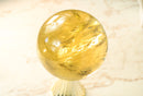 AAA Natural Citrine Hand Carved Sphere, Genuine Real Golden Honey Citrine, 5 In. 6 Lb.