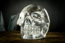 Human Crystal Skull Sculpted from a Natural, Crystal - Clear Diamantina Quartz - E2D Crystals & Minerals