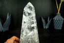 Natural Clear Quartz Obelisk Tower with High-Grade Clear Crystal, Large, Highly Energetic from Diamantina, Brazil