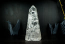 Natural Clear Quartz Obelisk Tower with High-Grade Clear Crystal, Large, Highly Energetic from Diamantina, Brazil