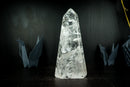 Natural Clear Quartz Obelisk Tower with High-Grade Clear Crystal, Large, Highly Energetic from Diamantina, Brazil