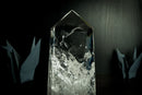 Natürlicher Obelisk aus klarem Quarz mit hochwertigem wasserklarem Kristall, groß, hochenergetisch aus Diamantina, Brasilien