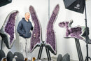 Gorgeous 7.4 Ft Tall Giant Amethyst Cathedrals – XX - Large Amethyst Geode Wings, Luxury Home Decor - 520 Lb. - E2D Crystals & Minerals