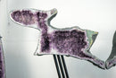 Sculptural Capybara-Shaped Geodes, Large, Natural Amethyst Geode Pair